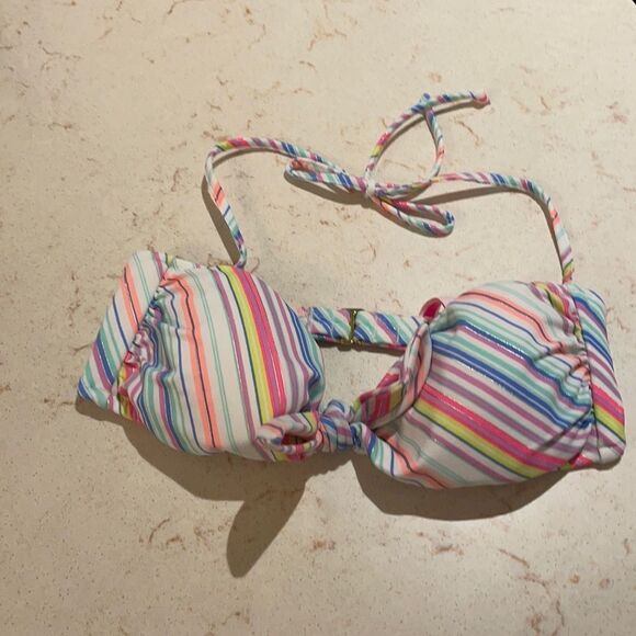 Victoria’s Secret metallic striped halter top SZ Small - Picture 1 of 5
